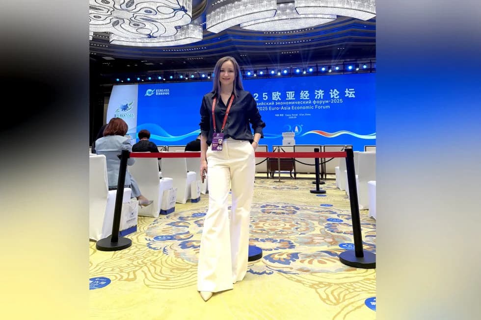 Anna Samodolova at the 2025 SCO Eurasian Economic Forum
