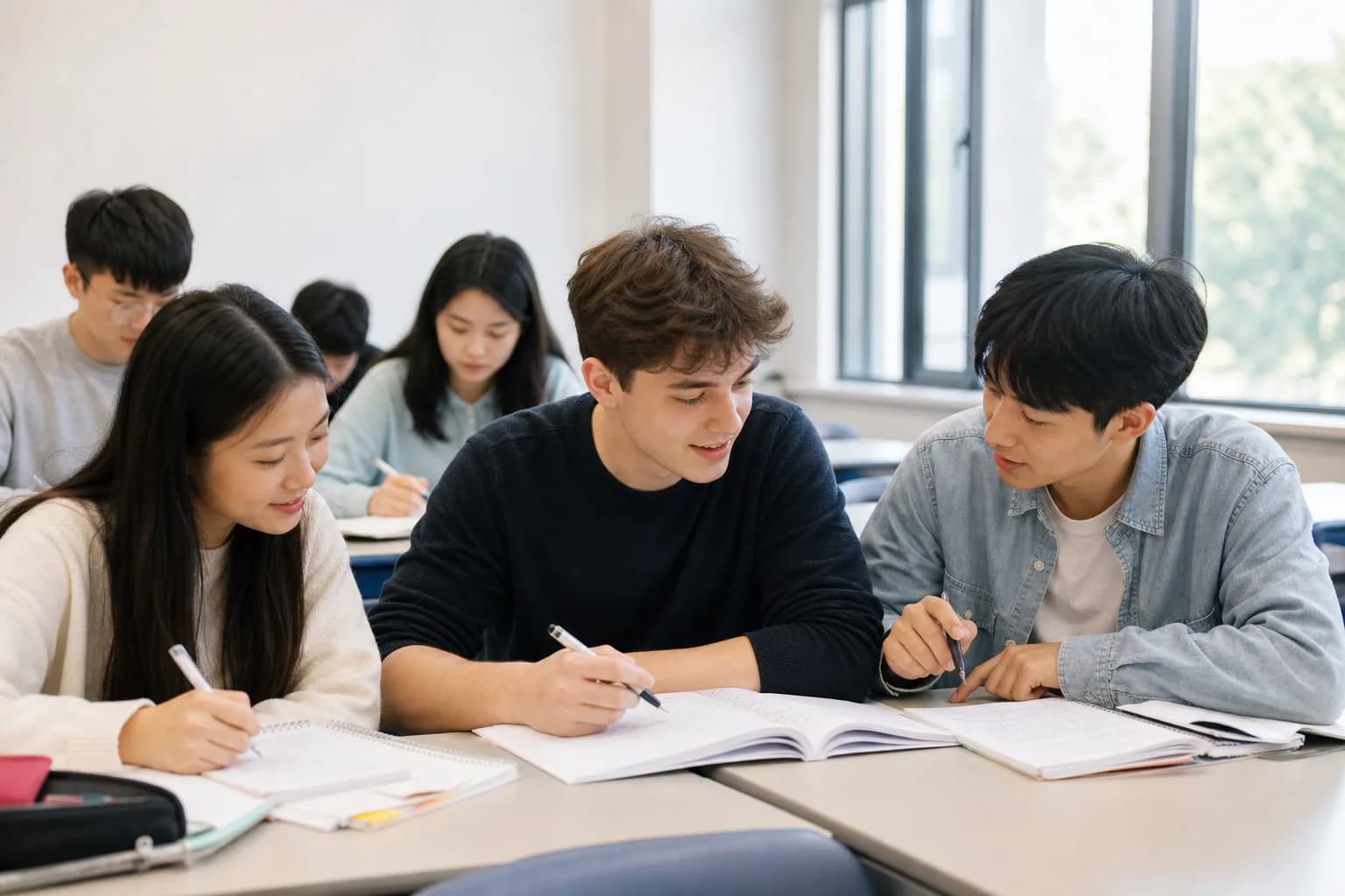 Illustrative photo: school students learning Chinese