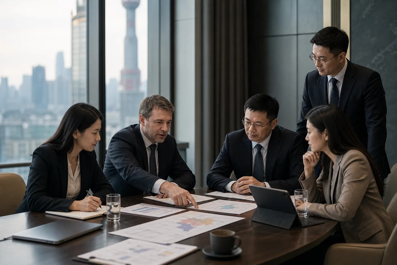 Documents and working materials used to prepare negotiations with partners in China