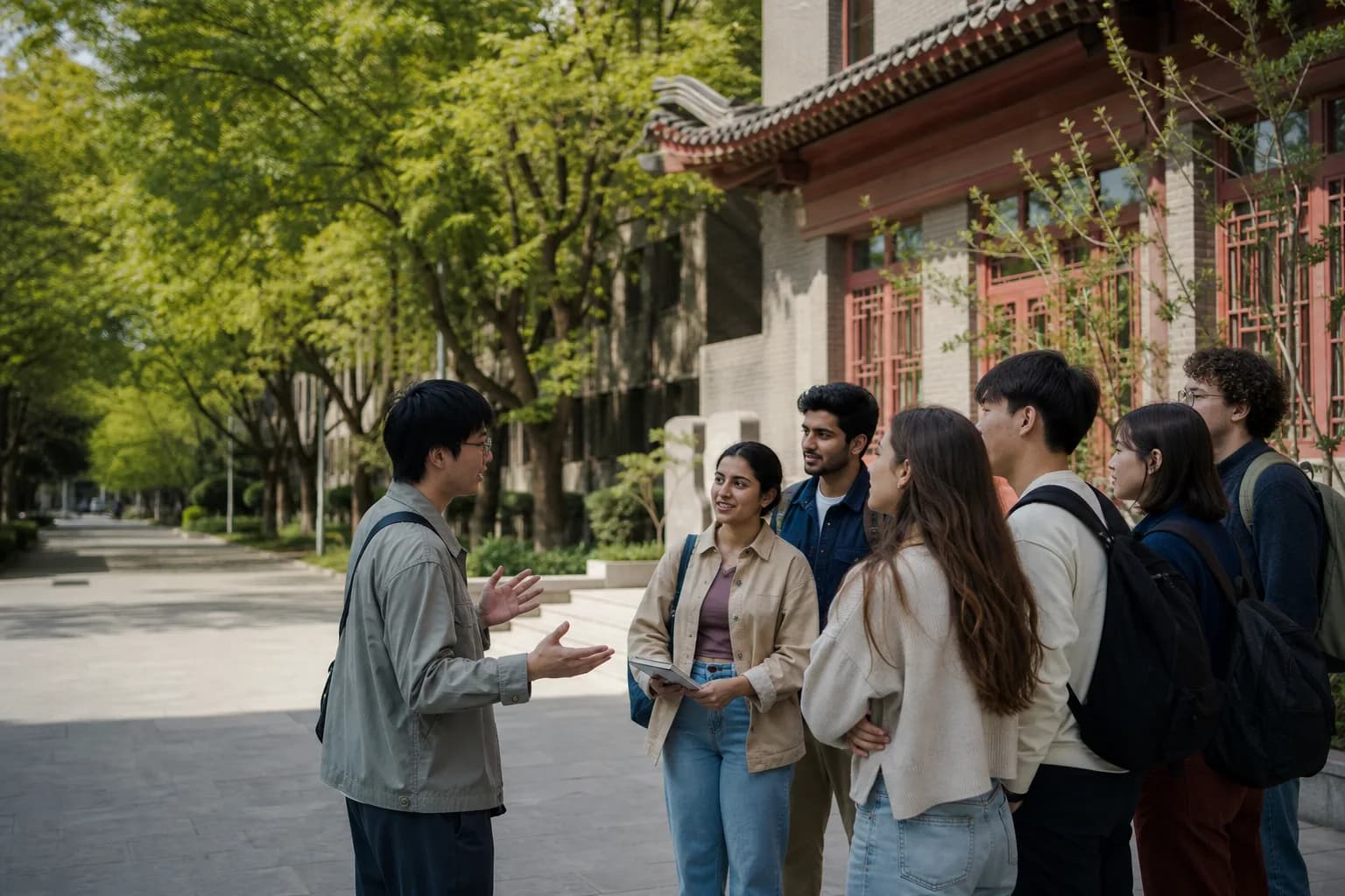 Illustrative photo: a student education trip in Xi'an